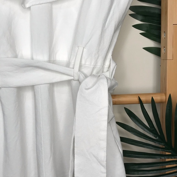 SOLD Zara White Frill Ruffle Linen Blend Romper S - Picture 6 of 12